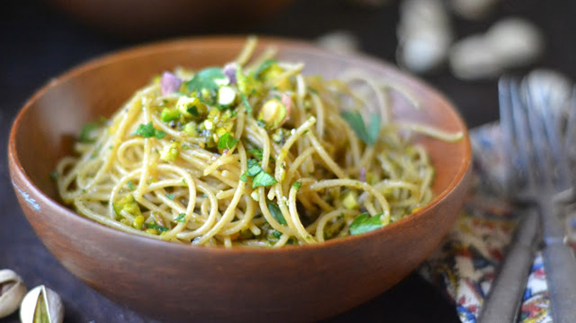 spaghetti al pistacchio