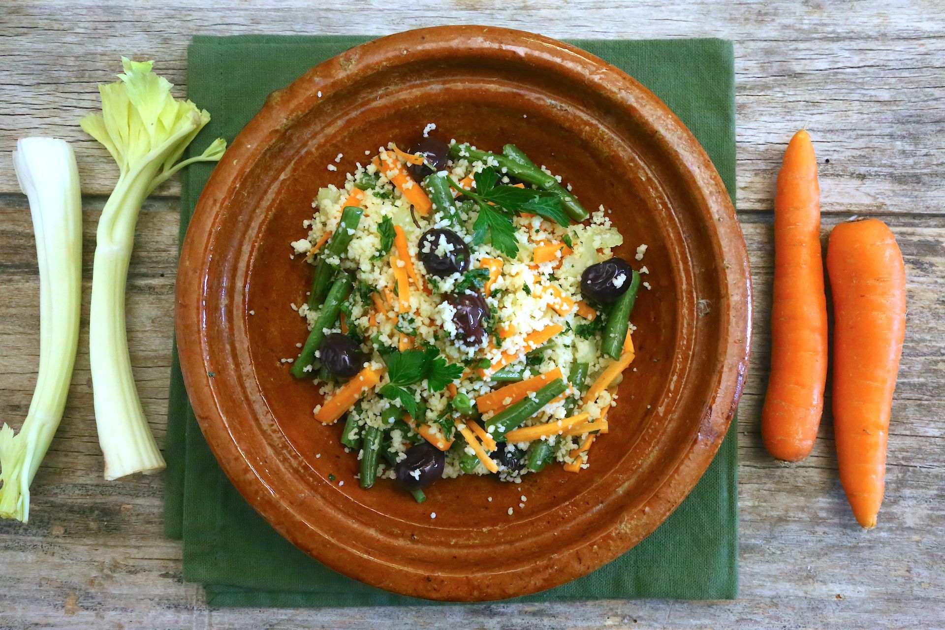 L’insalata di couscous in tavola © Beatrice Spagoni
