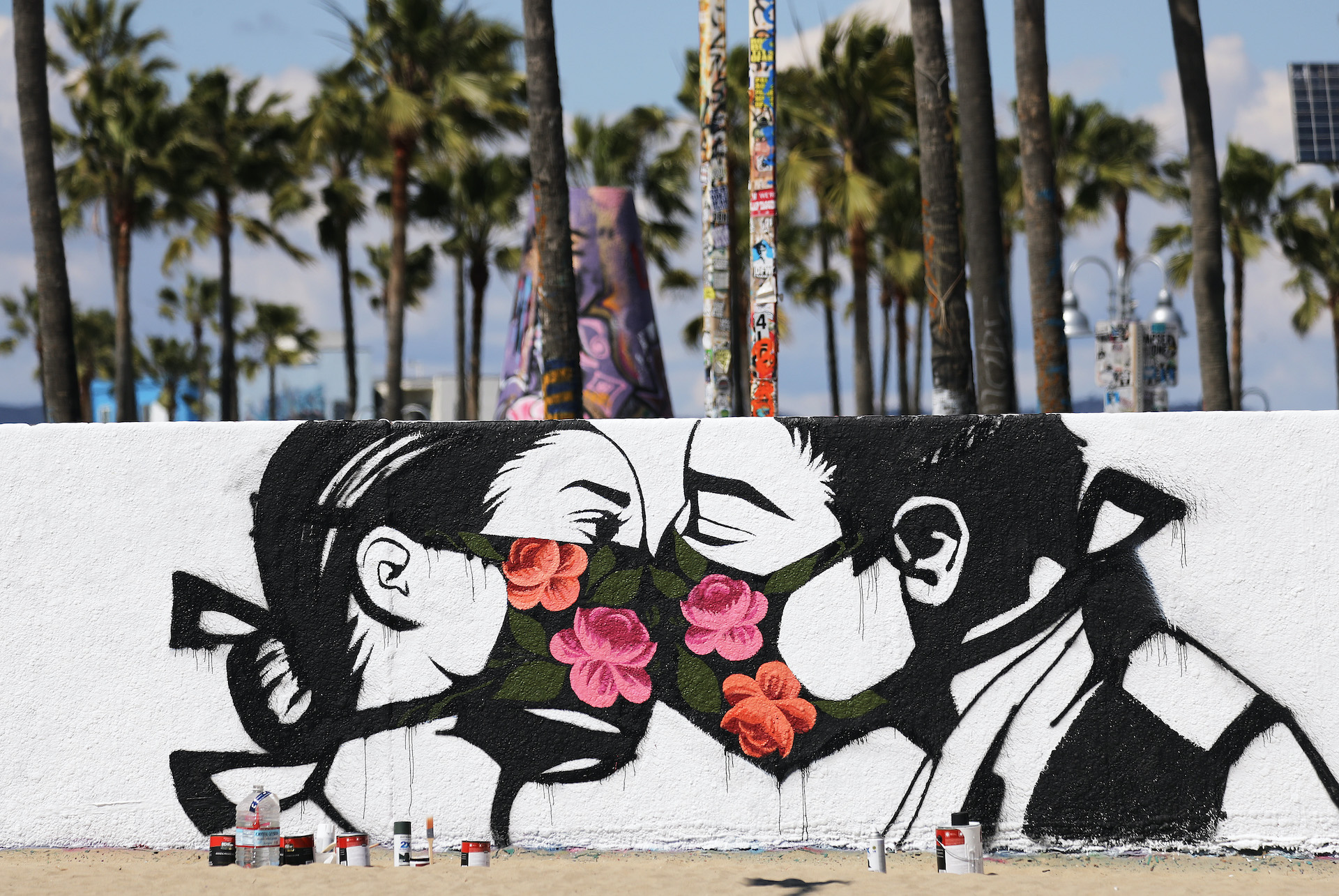 Murale di Pony wave a Venice Beach, street art