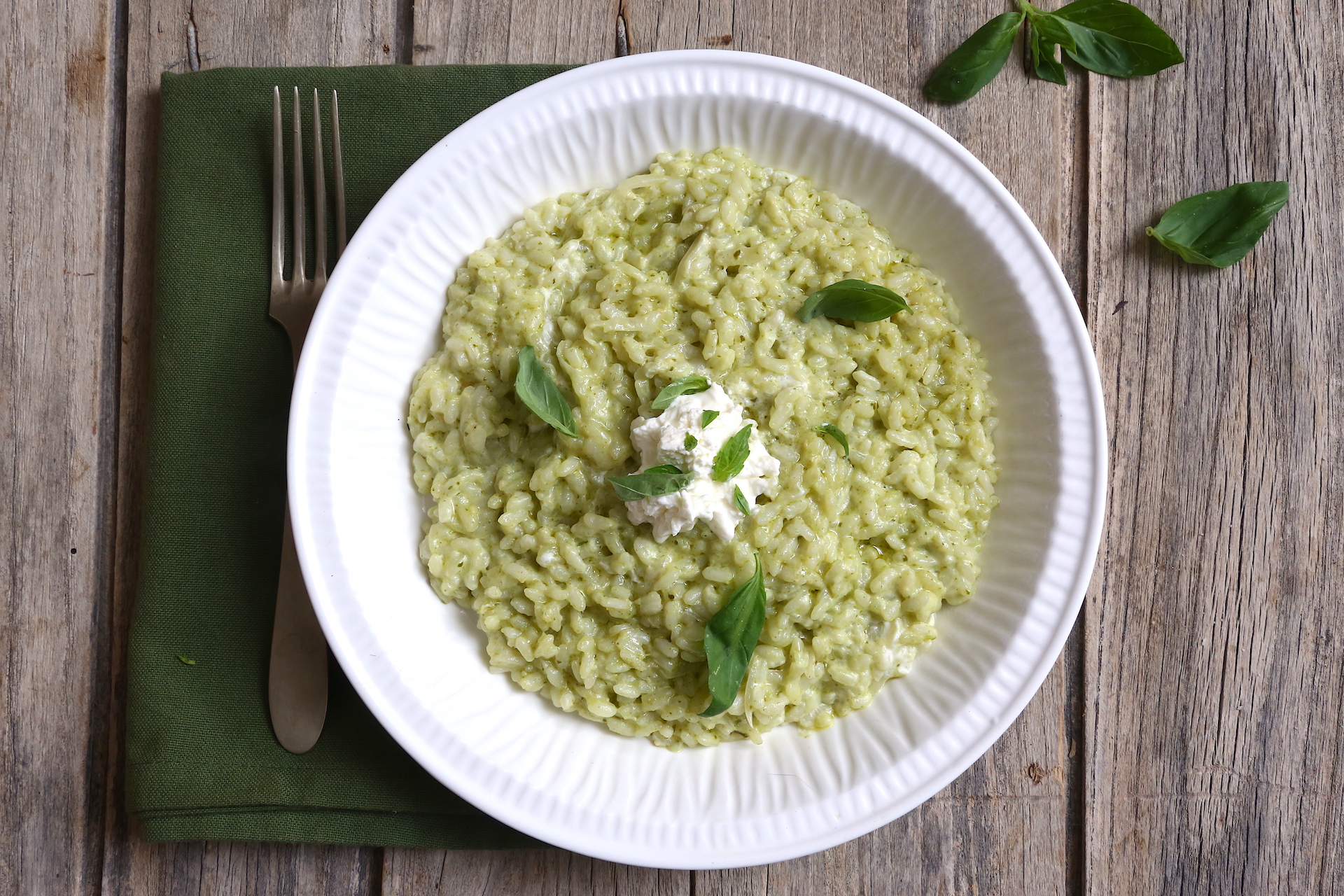 Risotto al basilico pronto © Beatrice Spagoni