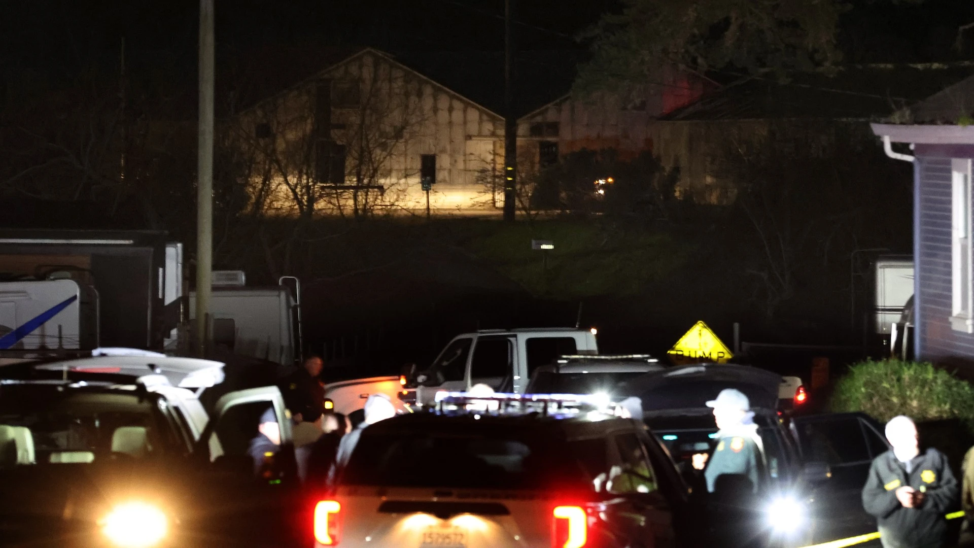 La scena del delitto a Half Moon Bay, California, 7 morti 