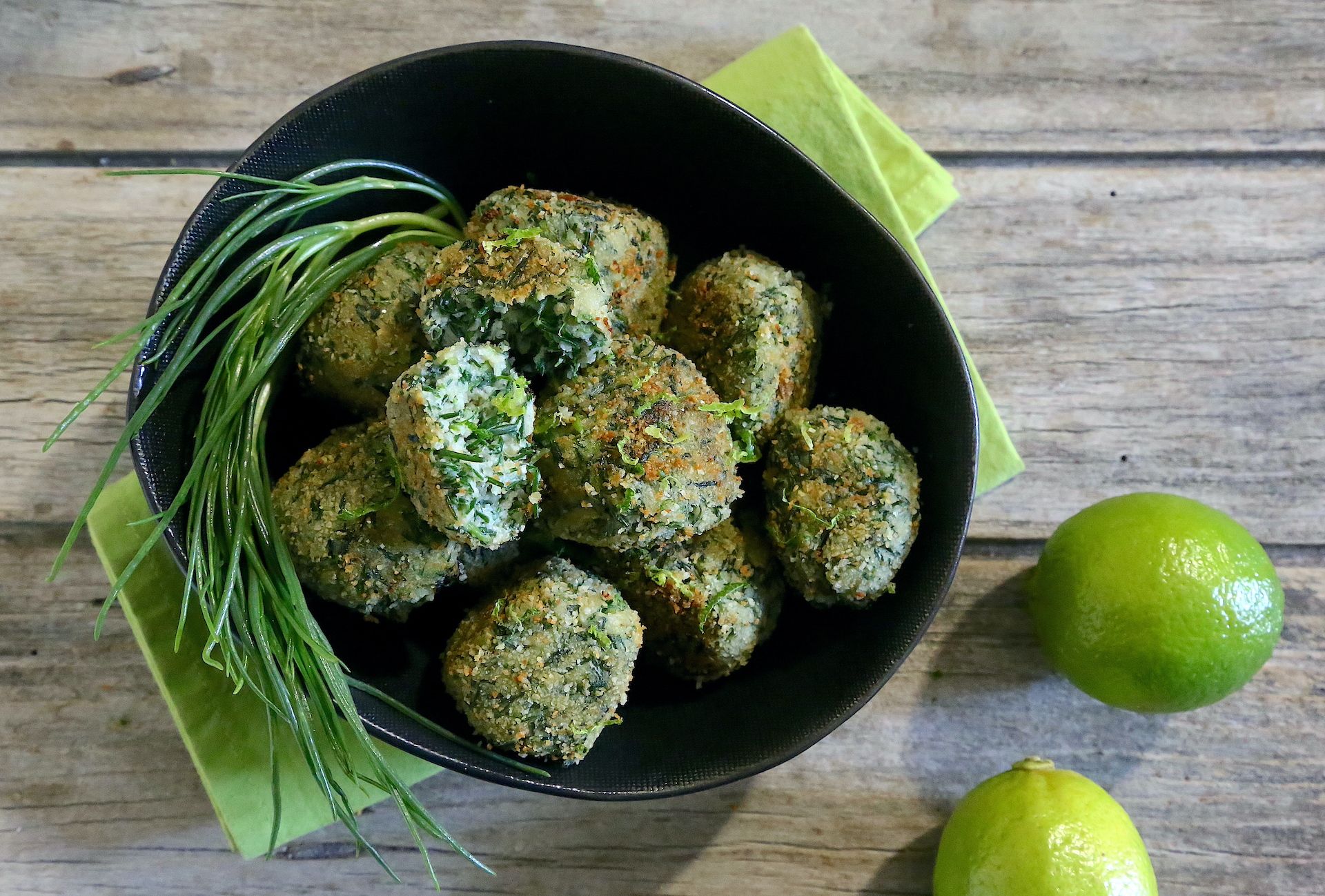 Le polpette di agretti pronte da gustare © Beatrice Spagoni 