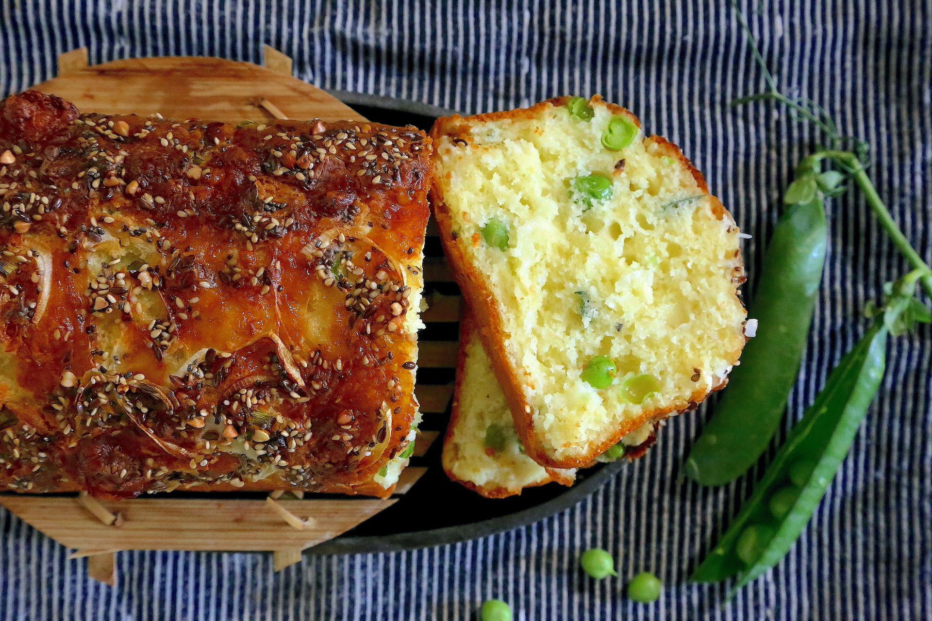 Plumcake salato piselli e scamorza @ Beatrice Spagoni