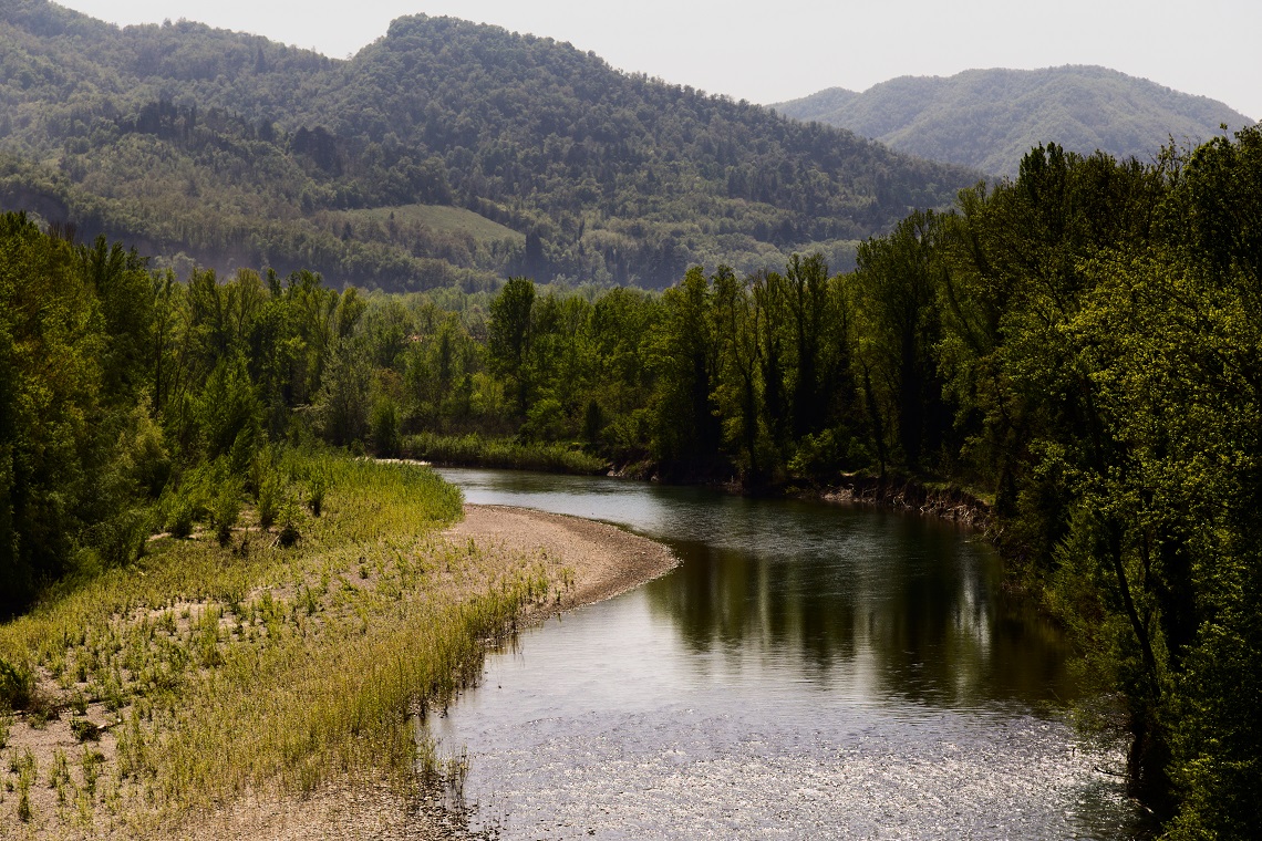 Tratto del fiume Reno che scorre in Emilia Romagna