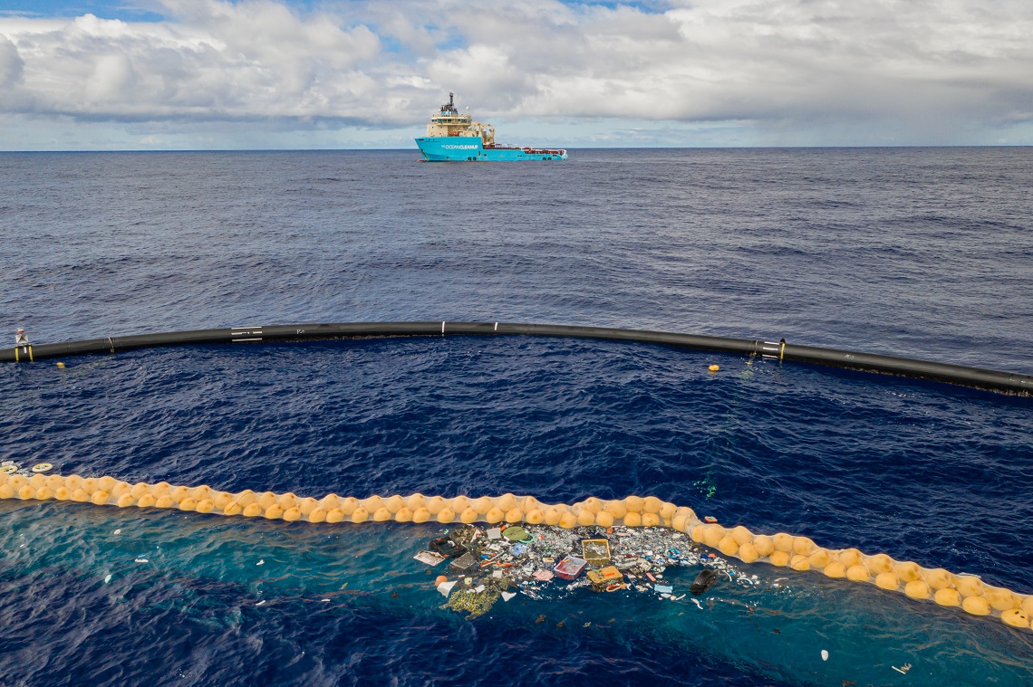 Il System 001/B in azione nell'oceano Pacifico