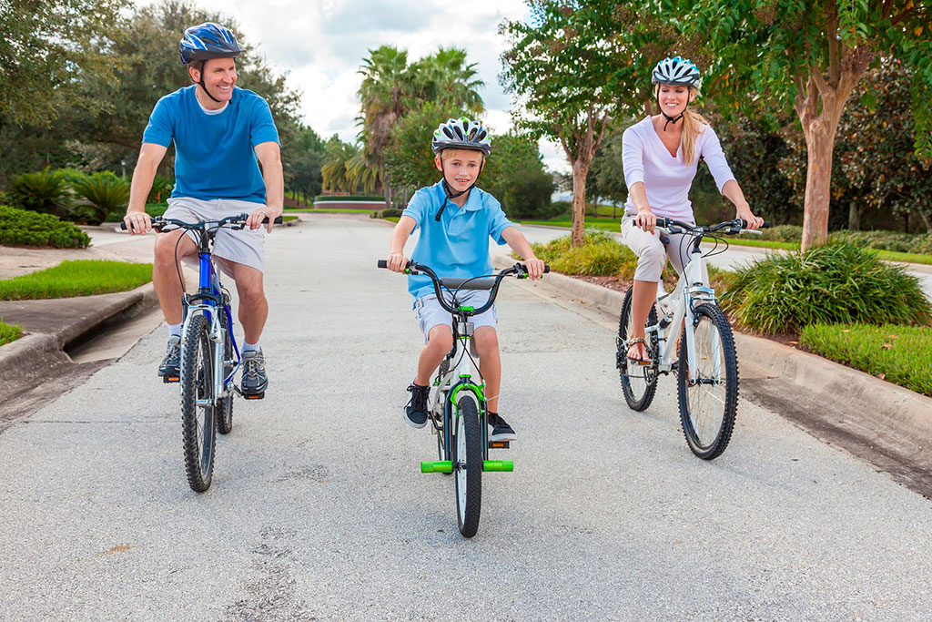 bicicletta con rimorchio persone